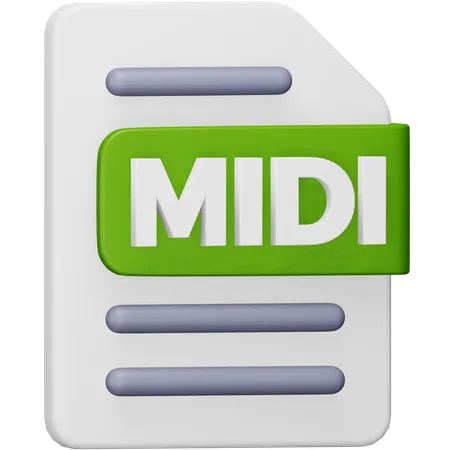 Arquivo midi  3D Icon