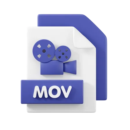 Arquivo mov  3D Icon