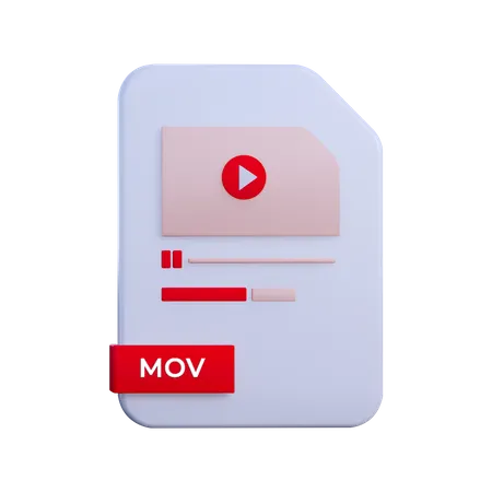 Arquivo mov  3D Illustration