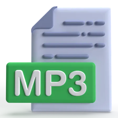 Arquivo mp3  3D Icon