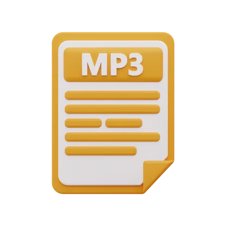 Arquivo mp3  3D Icon