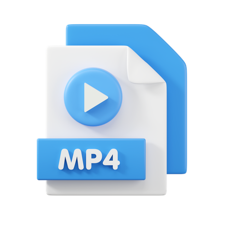 Arquivo mp4  3D Icon