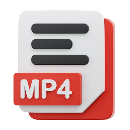 Arquivo mp4  3D Icon