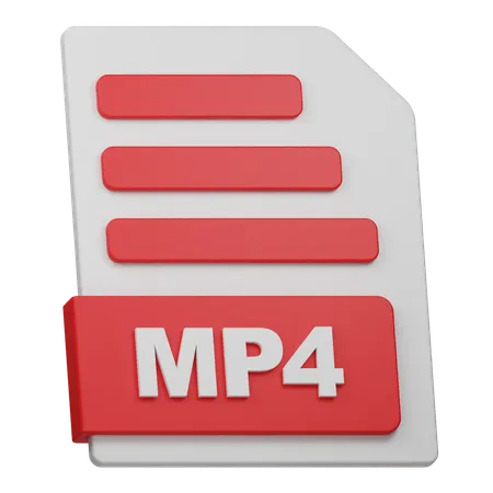 Arquivo mp4  3D Icon