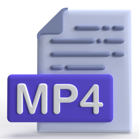 Arquivo mp4  3D Icon