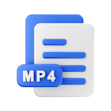 Arquivo mp4  3D Illustration