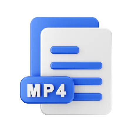 Arquivo mp4  3D Illustration