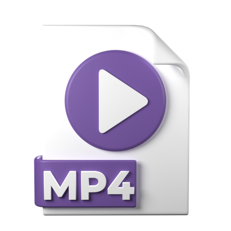 Arquivo mp4  3D Icon