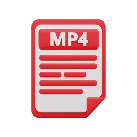 Arquivo mp4  3D Icon