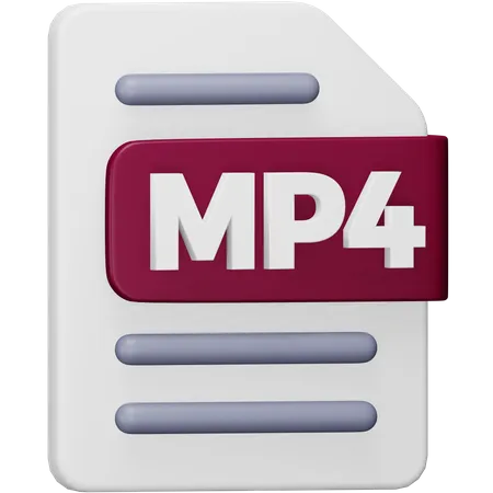 Arquivo mp4  3D Icon