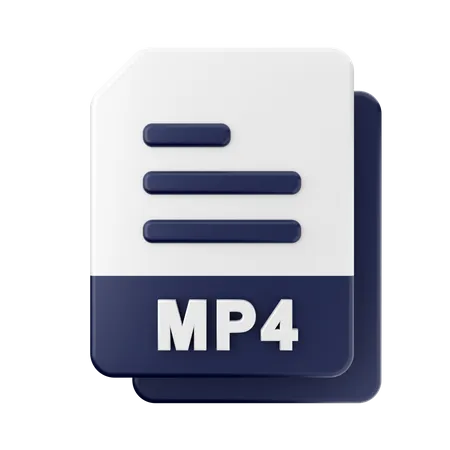 Arquivo mp4  3D Icon