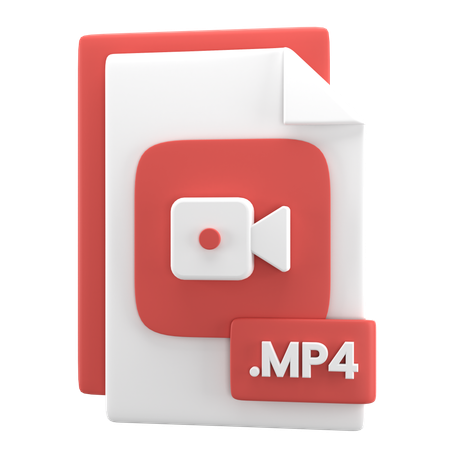 Arquivo mp4  3D Icon