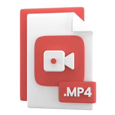 Arquivo mp4  3D Icon