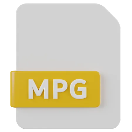 Arquivo mpg  3D Icon