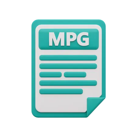 Arquivo mpg  3D Icon