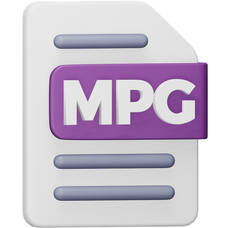 Arquivo mpg  3D Icon