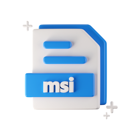 Arquivo msi  3D Icon