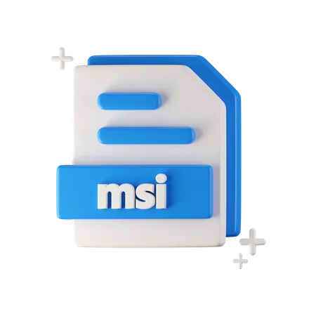 Arquivo msi  3D Icon