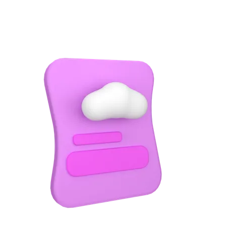 Arquivo de nuvem  3D Icon