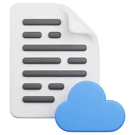 Arquivo de nuvem  3D Icon