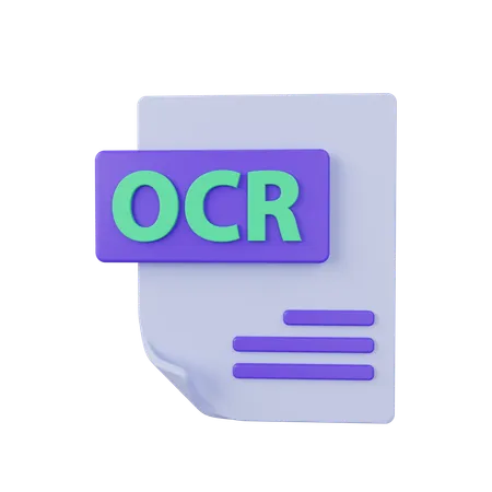 Arquivo ocr  3D Icon