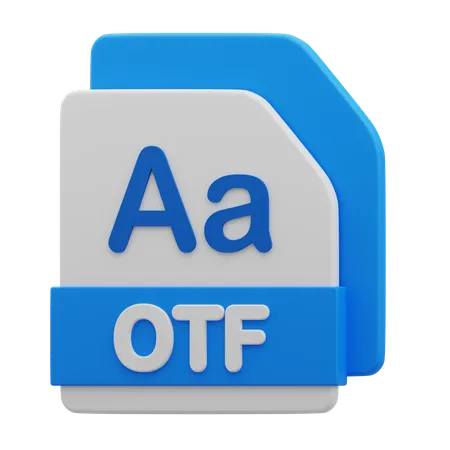 Arquivo otf  3D Icon