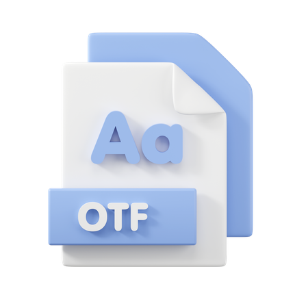 Arquivo otf  3D Icon