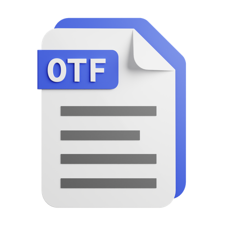 Arquivo otf  3D Icon