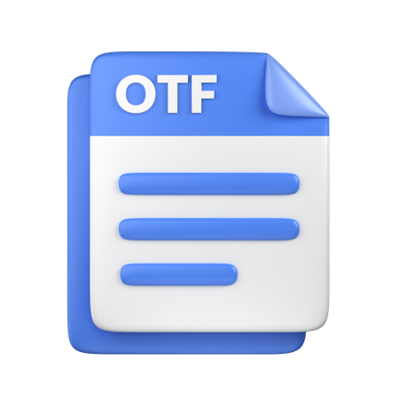 Arquivo otf  3D Icon