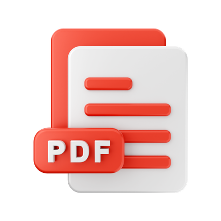 Ficheiro PDF  3D Illustration