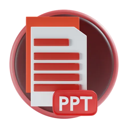 Arquivo Ppt  3D Icon