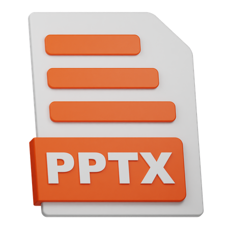 Arquivo pptx  3D Icon