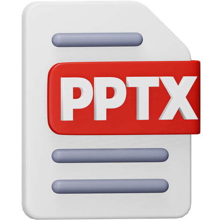 Arquivo pptx  3D Icon