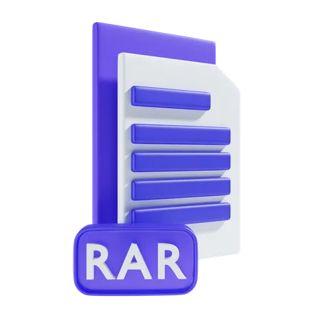 Arquivo rar  3D Icon