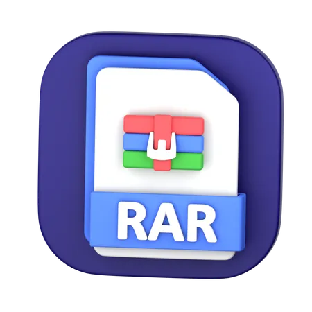 Arquivo rar  3D Icon