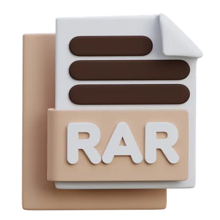 Arquivo rar  3D Icon