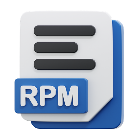 Arquivo rpm  3D Icon