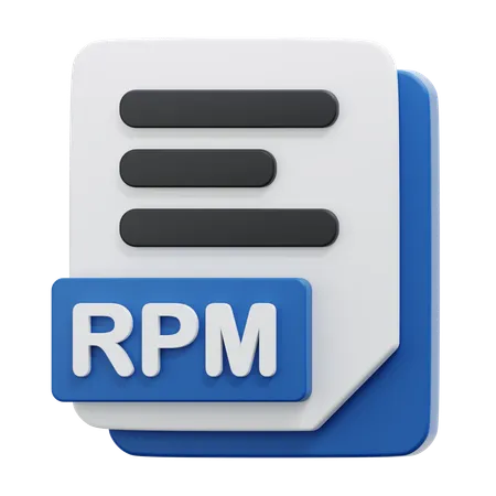 Arquivo rpm  3D Icon