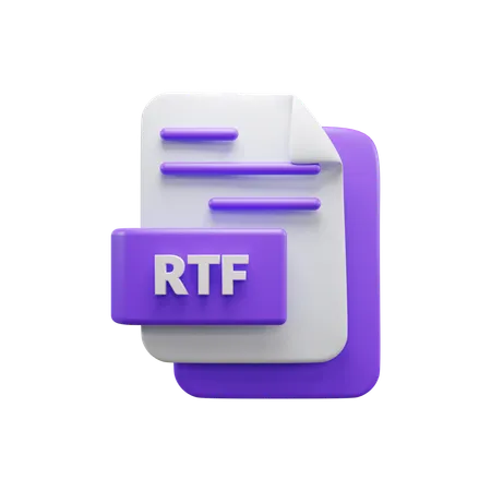 Arquivo rtf  3D Icon