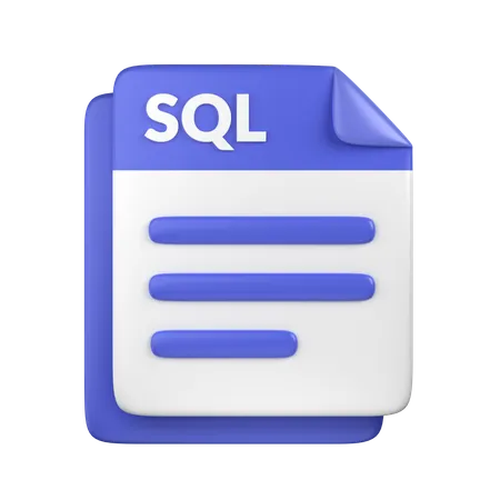 Icone De Arquivo SQL 3 D 3D Icon