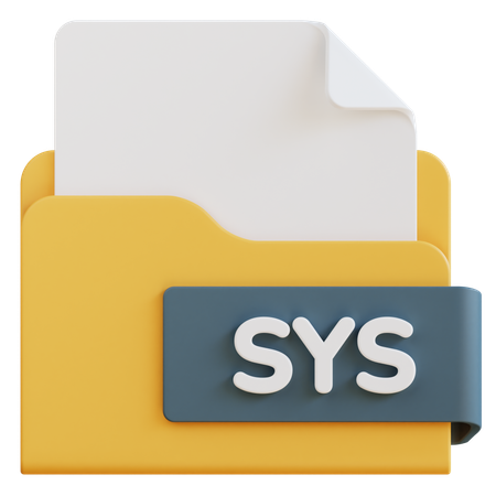 Arquivo sys  3D Icon