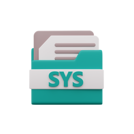 Arquivo sys  3D Icon