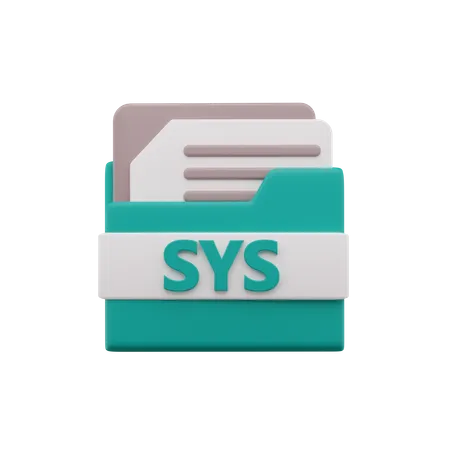 Arquivo sys  3D Icon