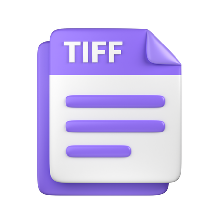 Arquivo tiff  3D Icon