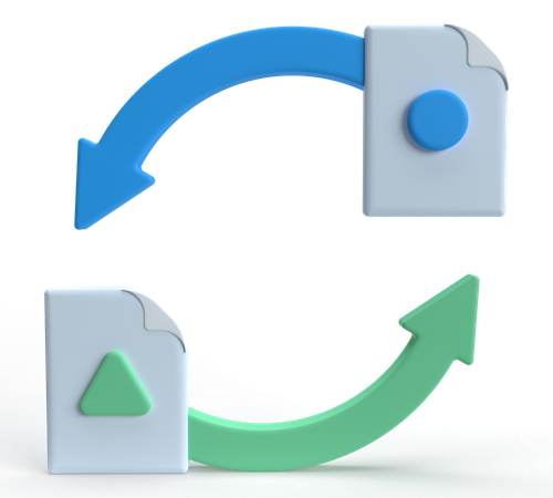 Transferir arquivo  3D Icon