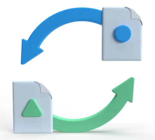 Transferir arquivo  3D Icon