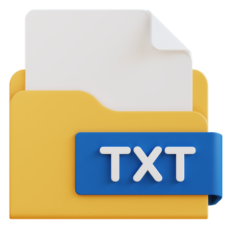 Arquivo txt  3D Icon