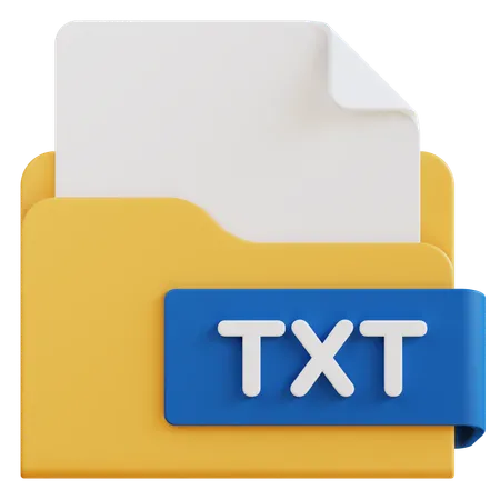 Arquivo txt  3D Icon