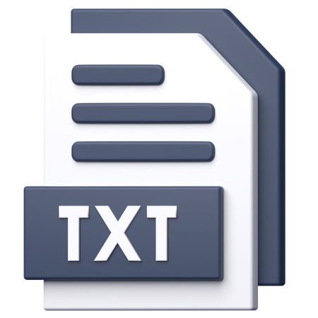 Arquivo txt  3D Icon