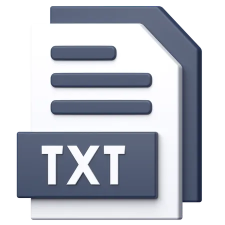 Arquivo txt  3D Icon